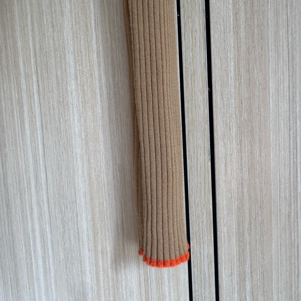 Victoria Beckham Camel Ribbed Cardigan - Picture 3 of 5